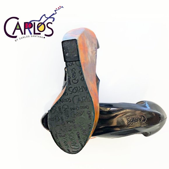 Carlos Santana artsy platform wedge shoes - Picture 8 of 9